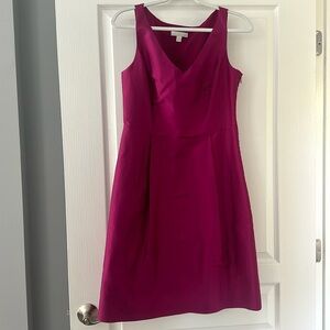 Ann Taylor fuchsia silk dress in size 8.